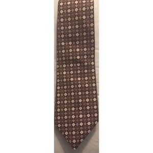 Vintage Tie - Bullocks - Burgundy, Turquoise, Cream * 57" long x 4.5" at widest